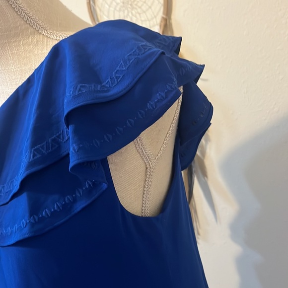 Blue One Shoulder Mini Dress by Apt 9 / Size Medium - Picture 4 of 8